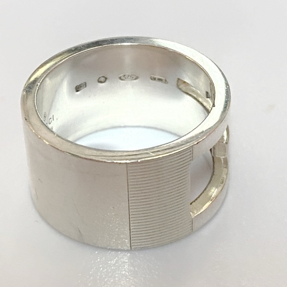 GUCCI Branded G Logo Silver 925 Ring- GREAT CONDITION - Picture 10 of 11